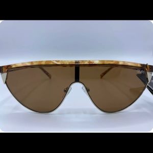 Womens Quay Australia Elle Ferguson Goldie 50mm Shield Sunglasses